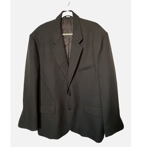 ANDOM IDENTITIES Mens‎ Black Blazer Jacket Polyester Formal Business Size 50